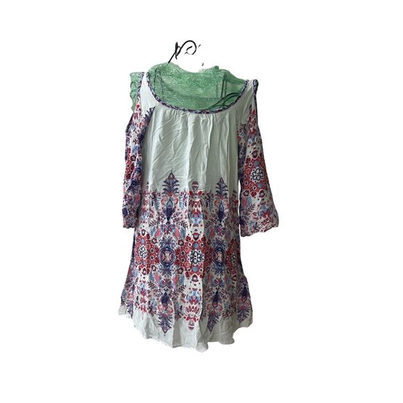 FIG & FLOWER ANTHROPOLOGIE TUNIC BLOUSE COLD SHOULDER SZ S BOHO COTTAGE CORE - Picture 15 of 16